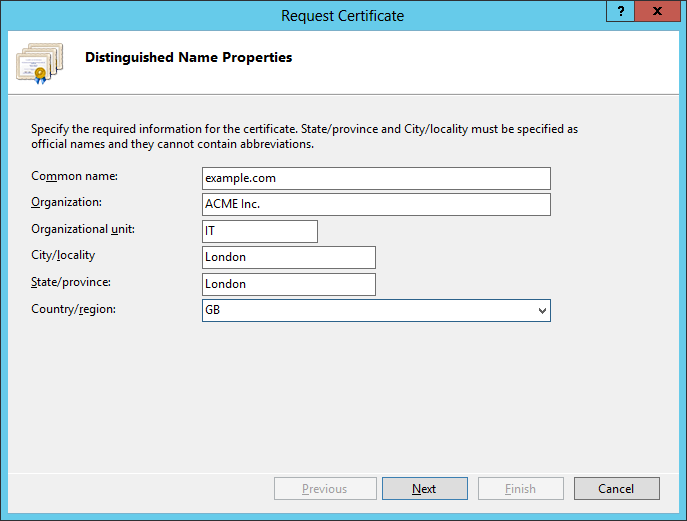 Enter your organization's details